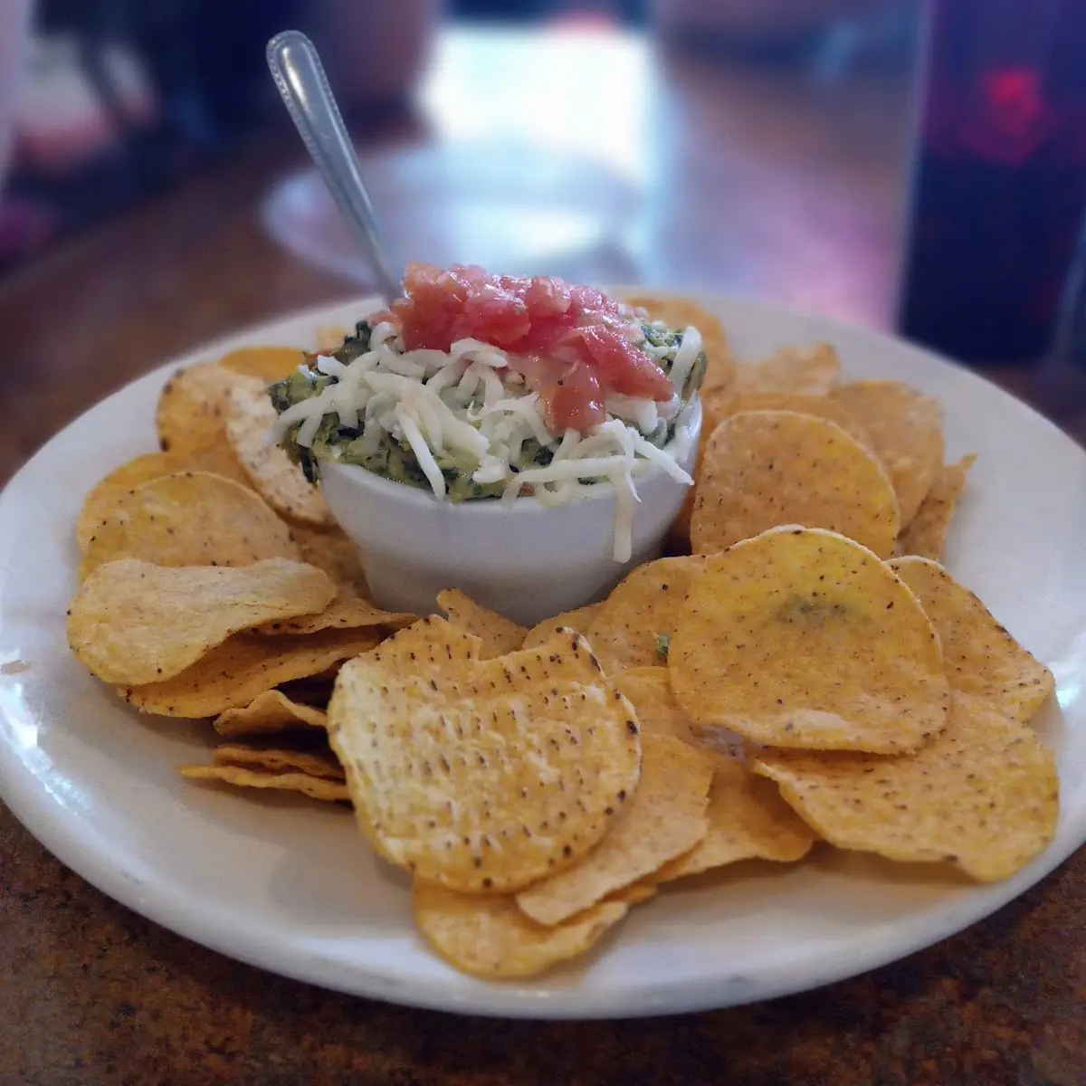 Artichoke Spinach Dip with Chips