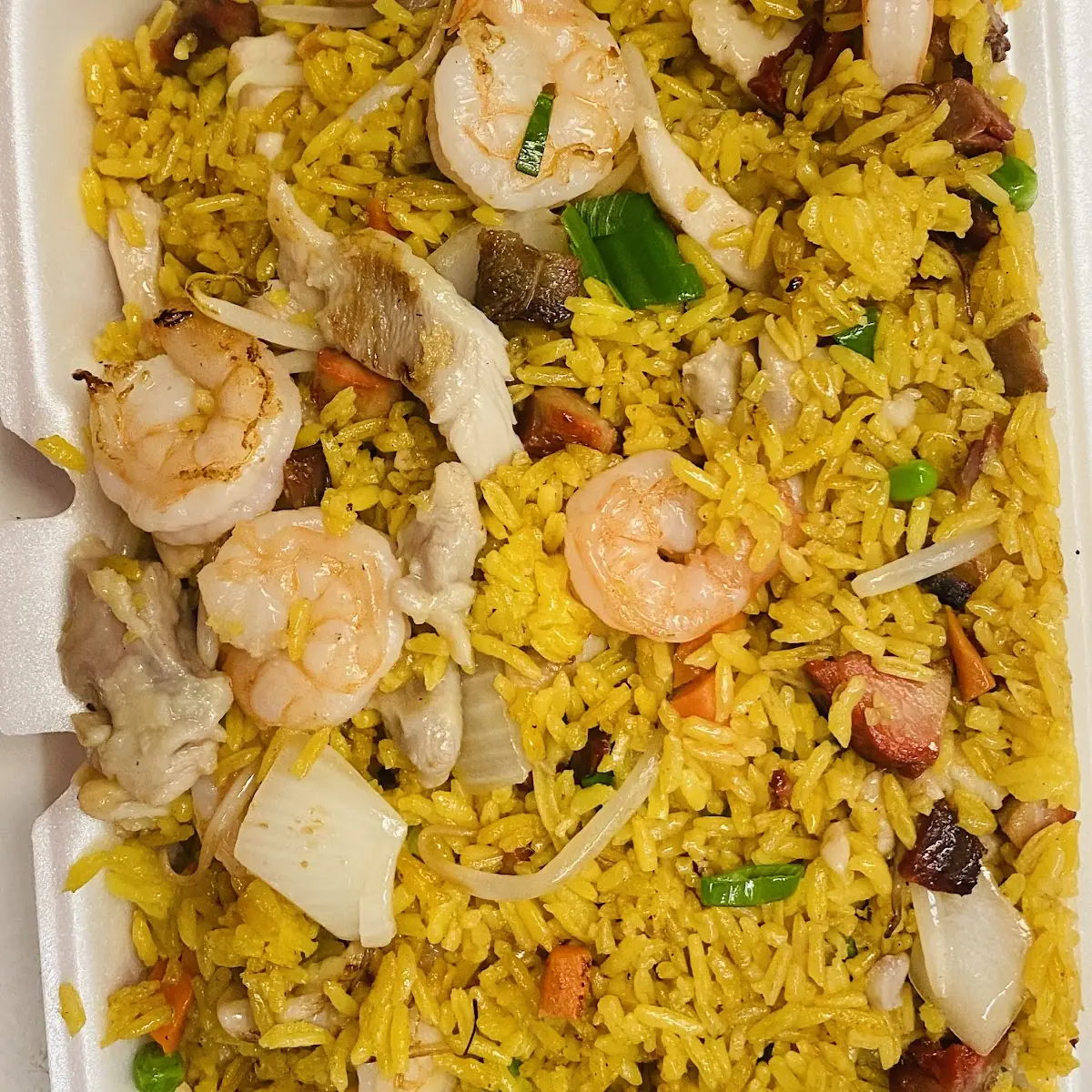 Fried Jumbo Shrimp w Pork Fried Rice