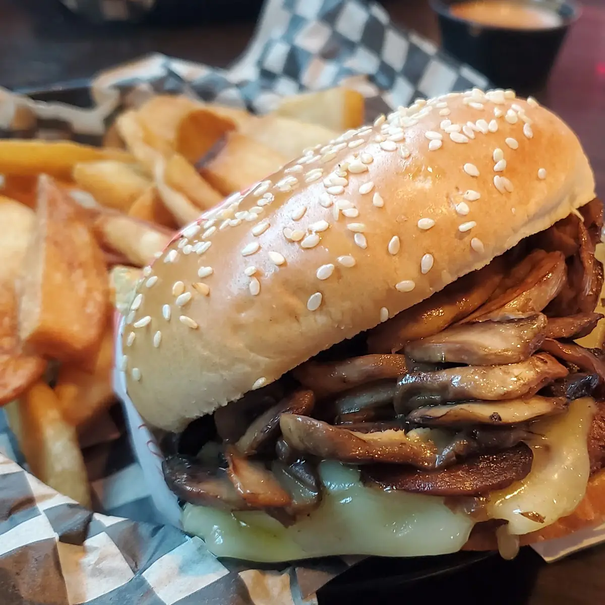 Mushroom Swiss Burger