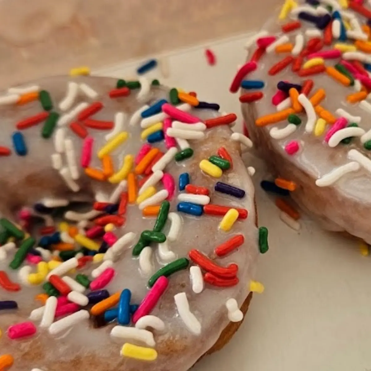 Pink Frosted Donut with Sprinkles