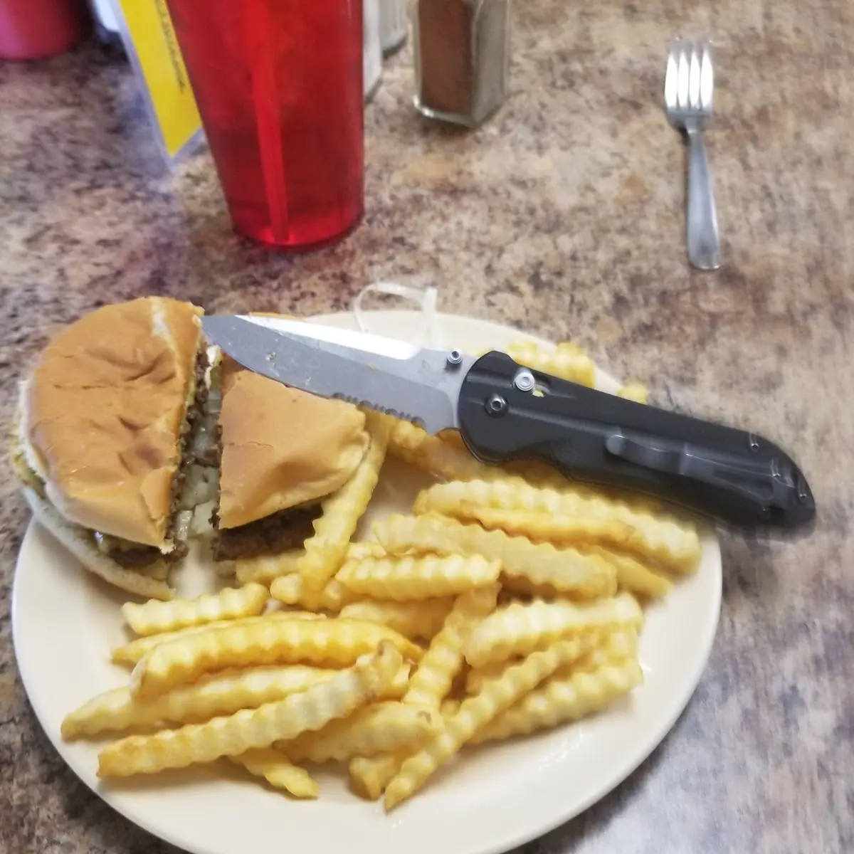 Double Cheeseburger and Fries