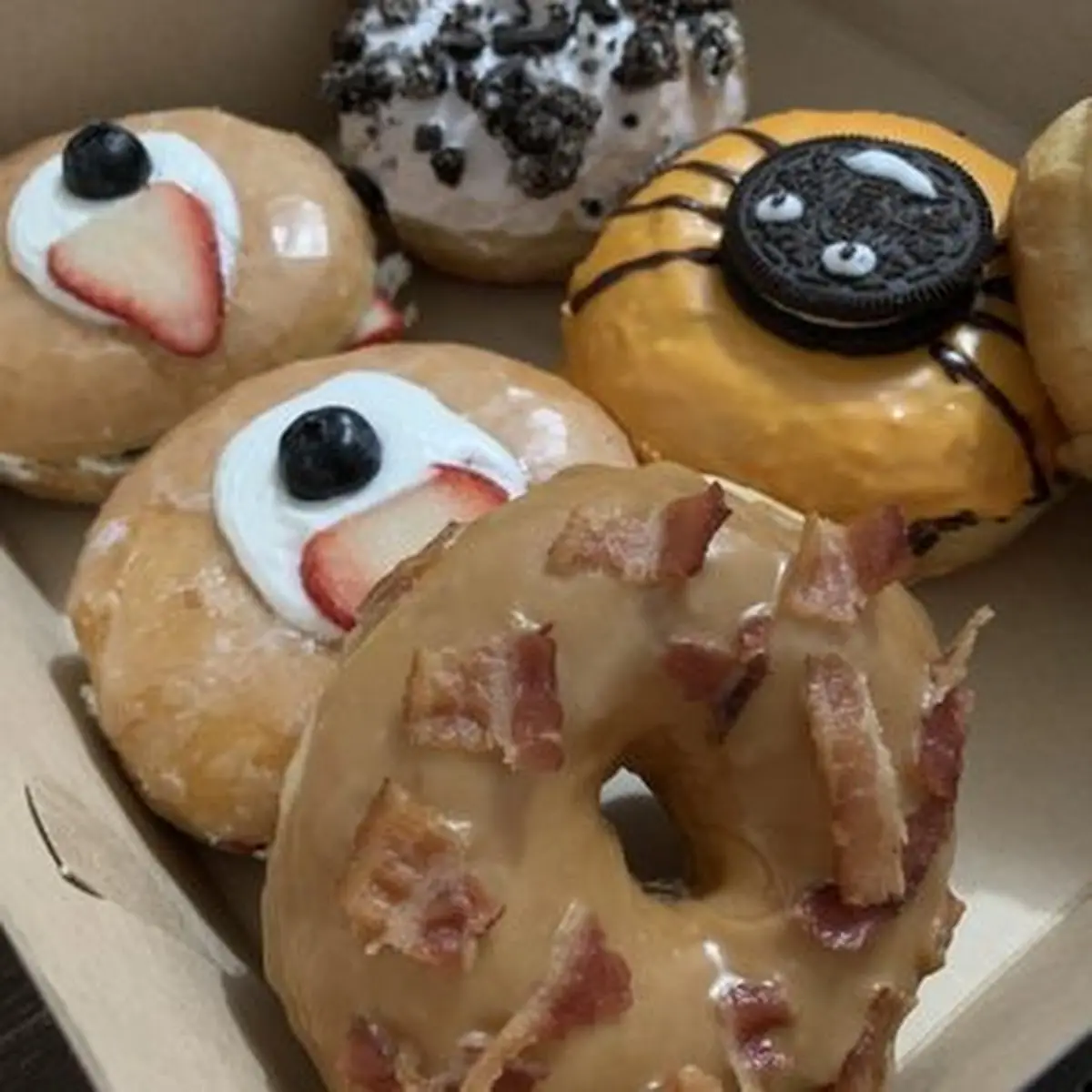 Glaze donut bacon egg and cheese