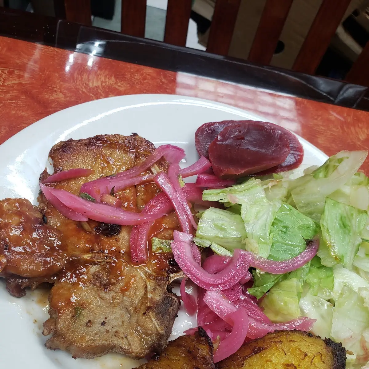 Pork Chop and Salad