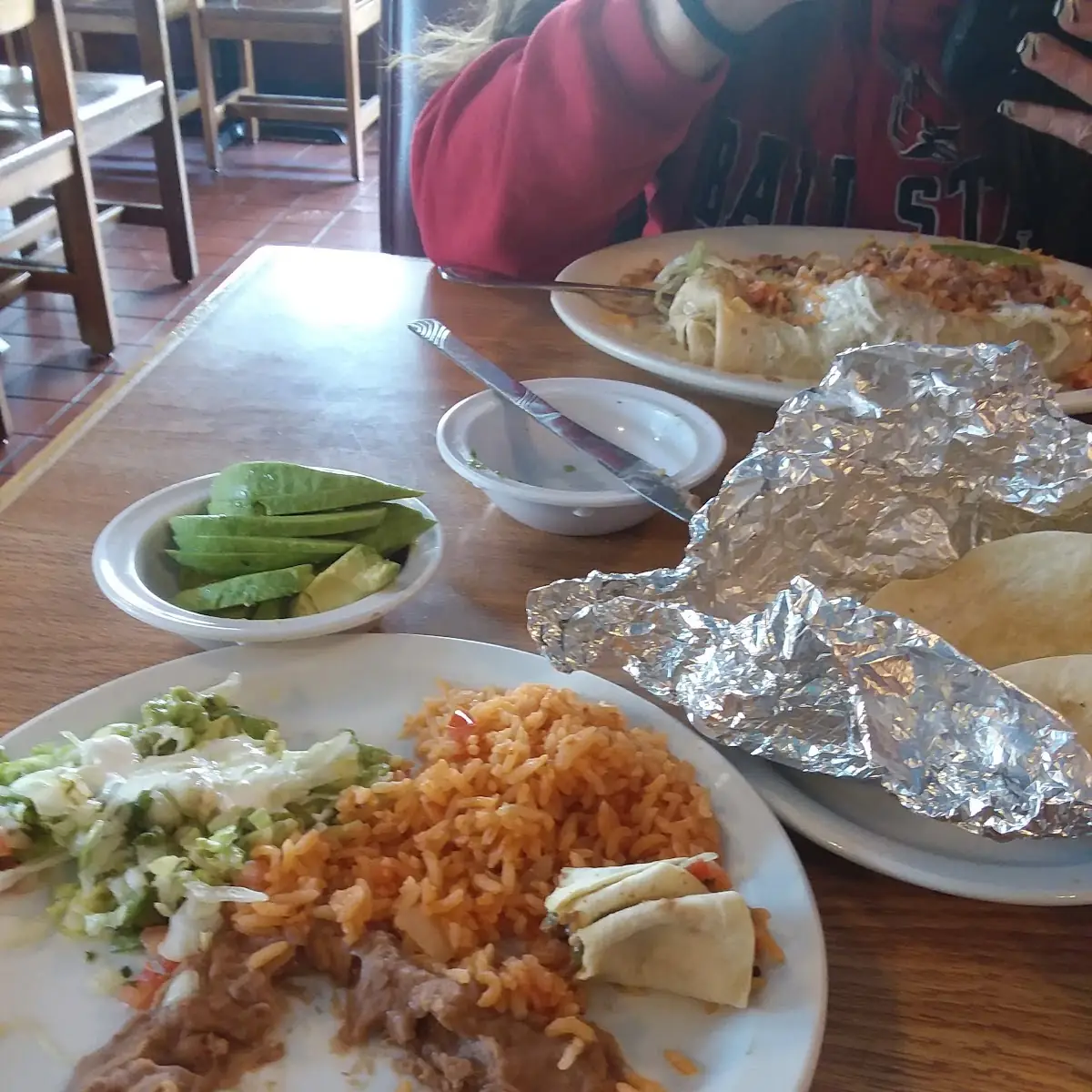 Fried Rice and Refried Beans