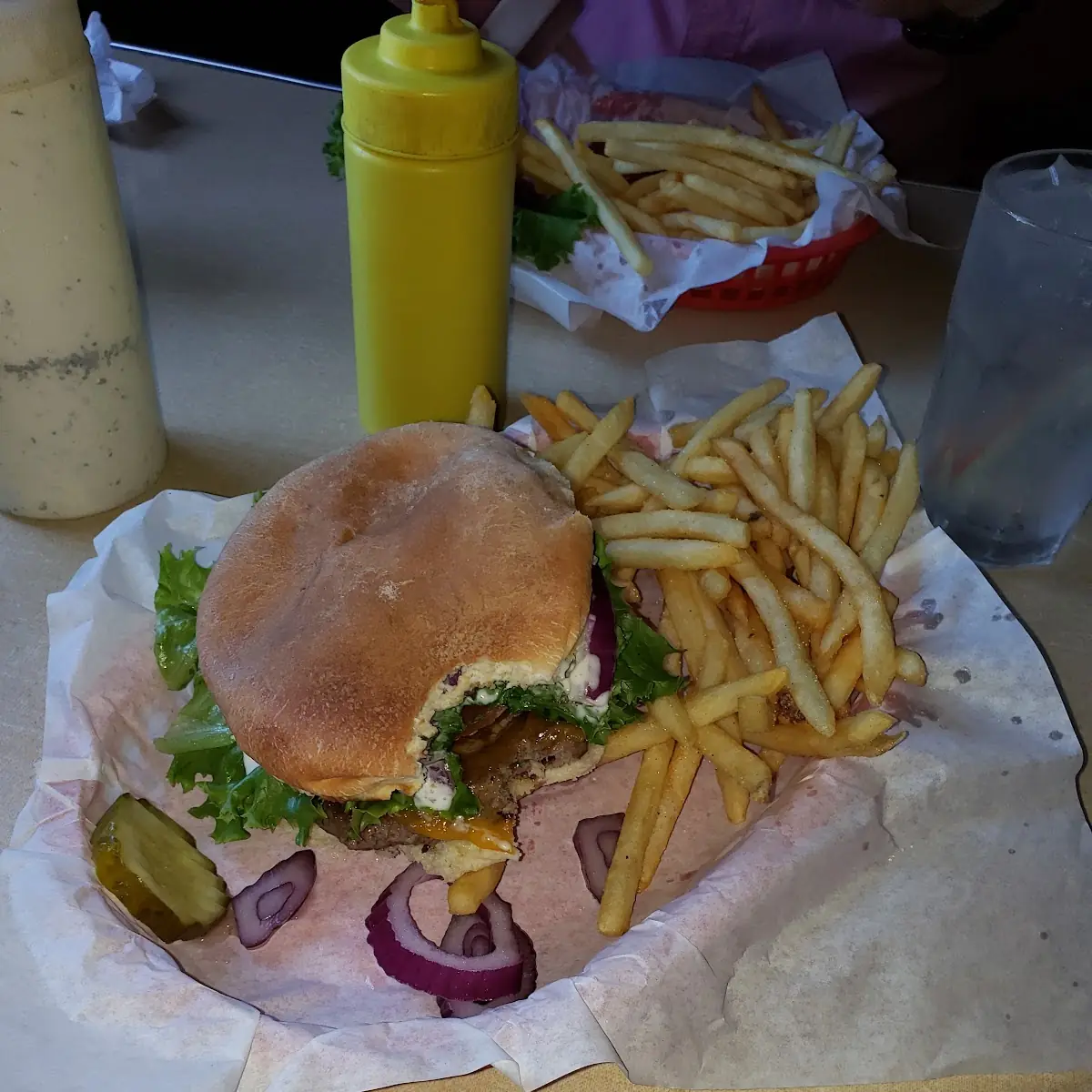 Cheese Burger with Fries