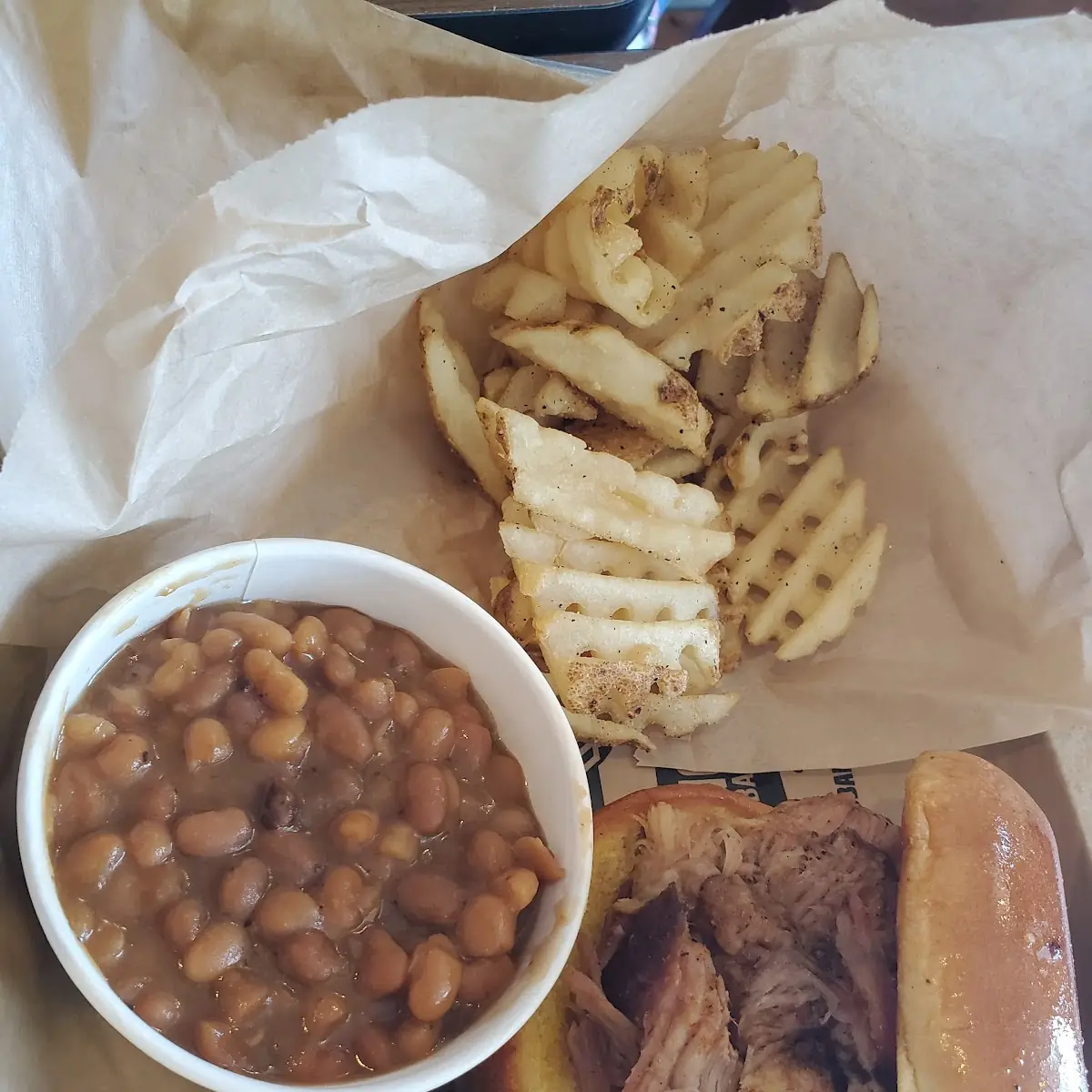 Beans Waffle Fries Pulled Pork