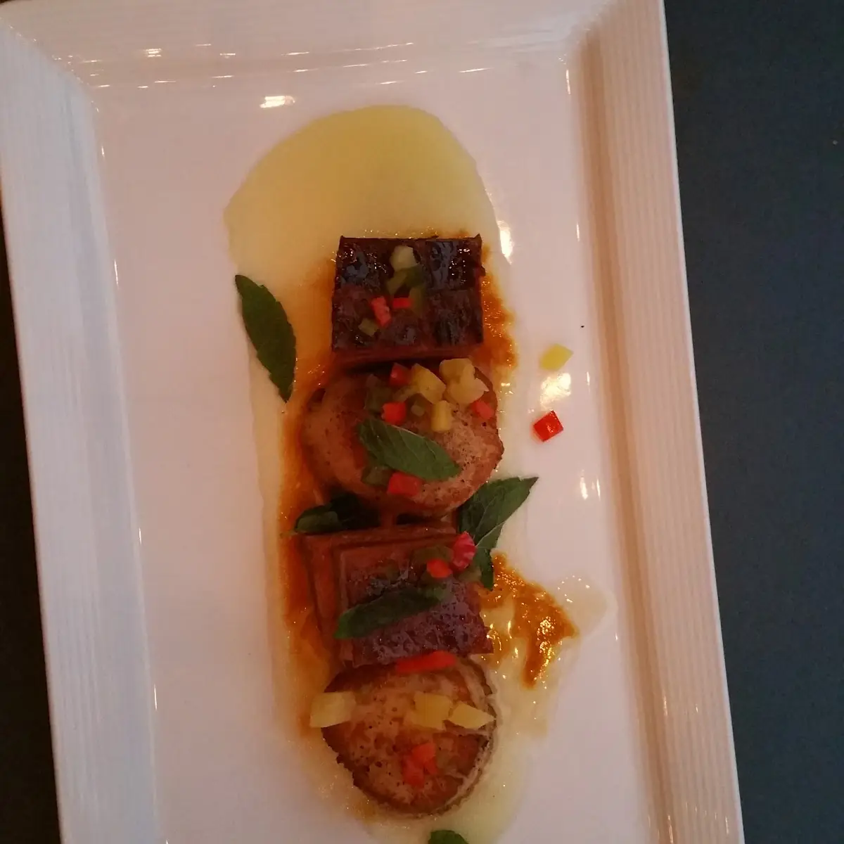 Scallops and Pork Belly