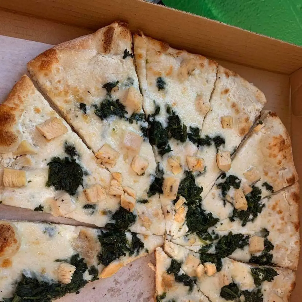 White Pizza Chicken Added
