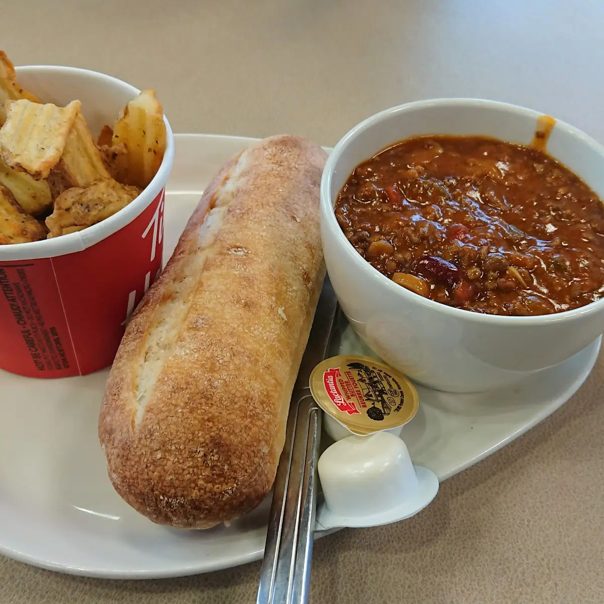 Chilli Combo and Potato Wedges, Tim Hortons