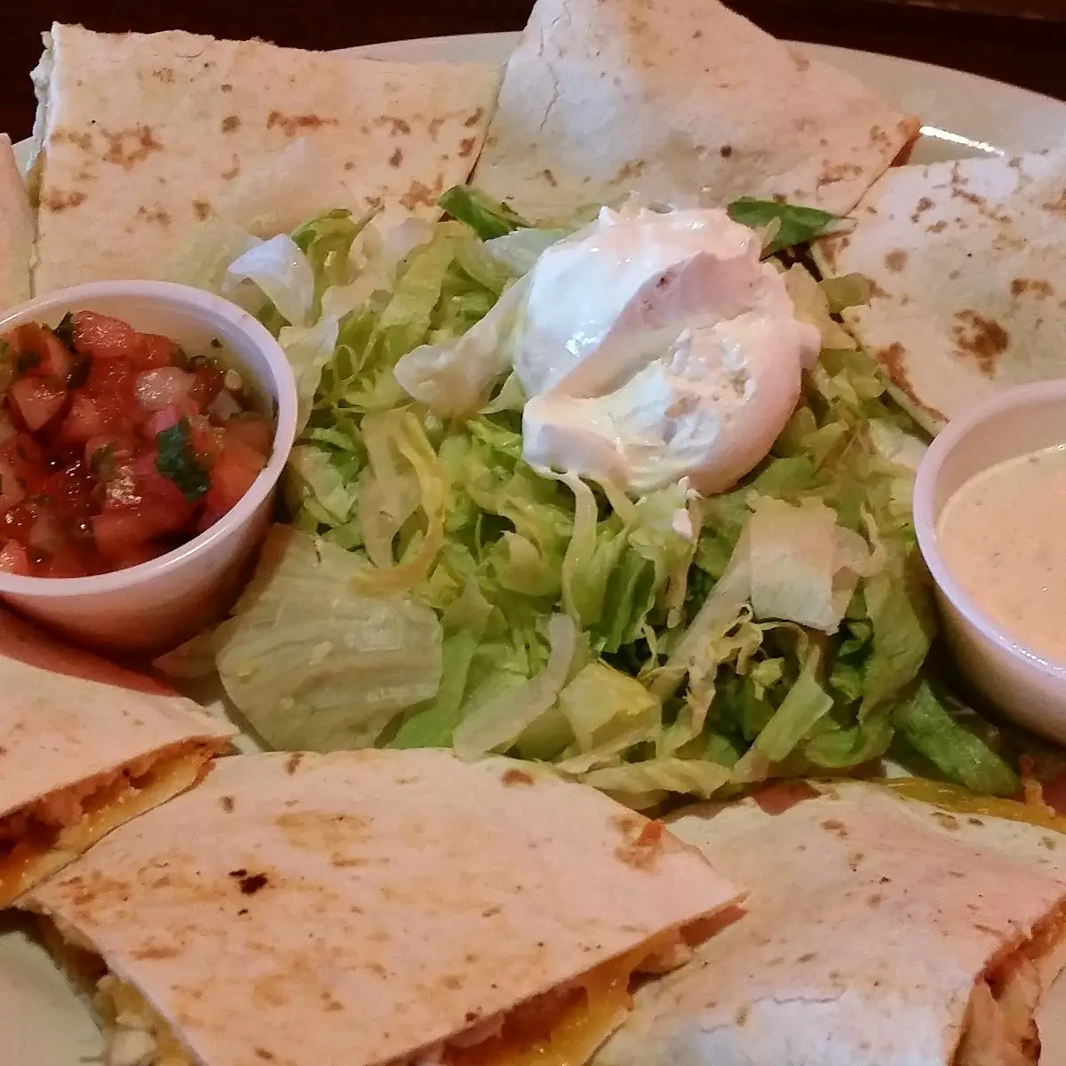 Quesadilla and Salad