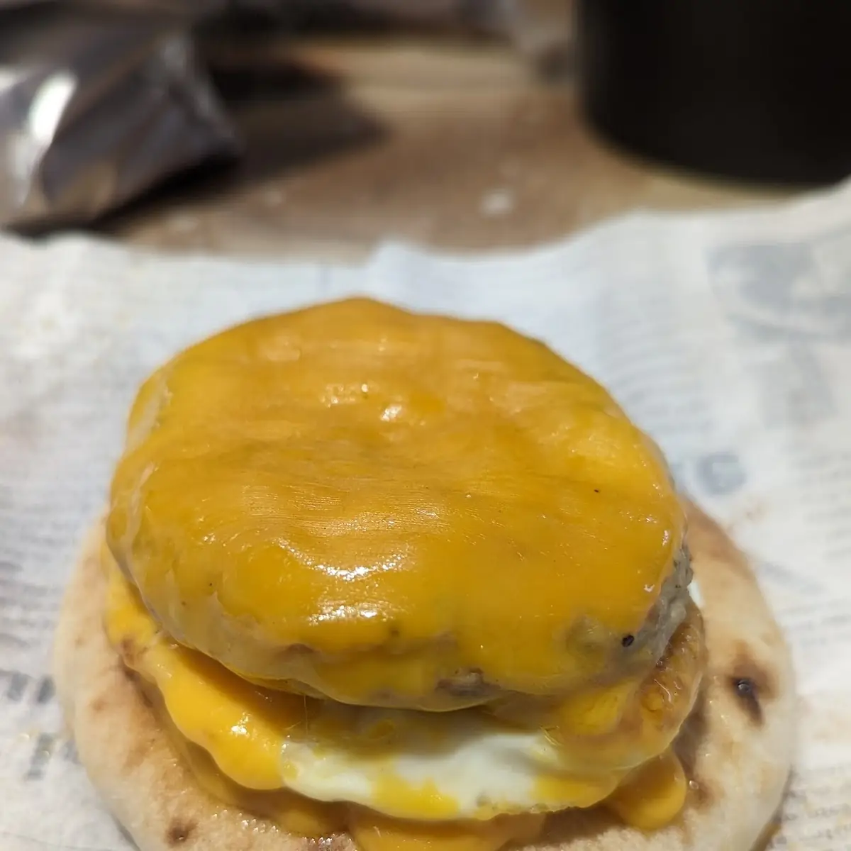 Bialy Sausage Egg and Cheese