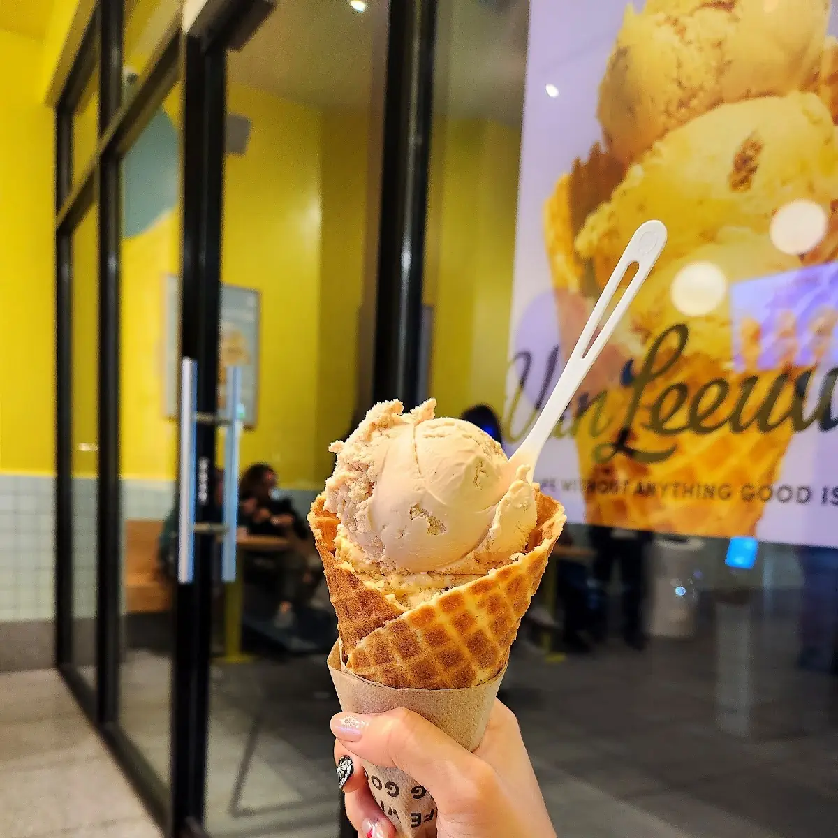 Strawberry PB&J Honeycomb on Waffle Cone