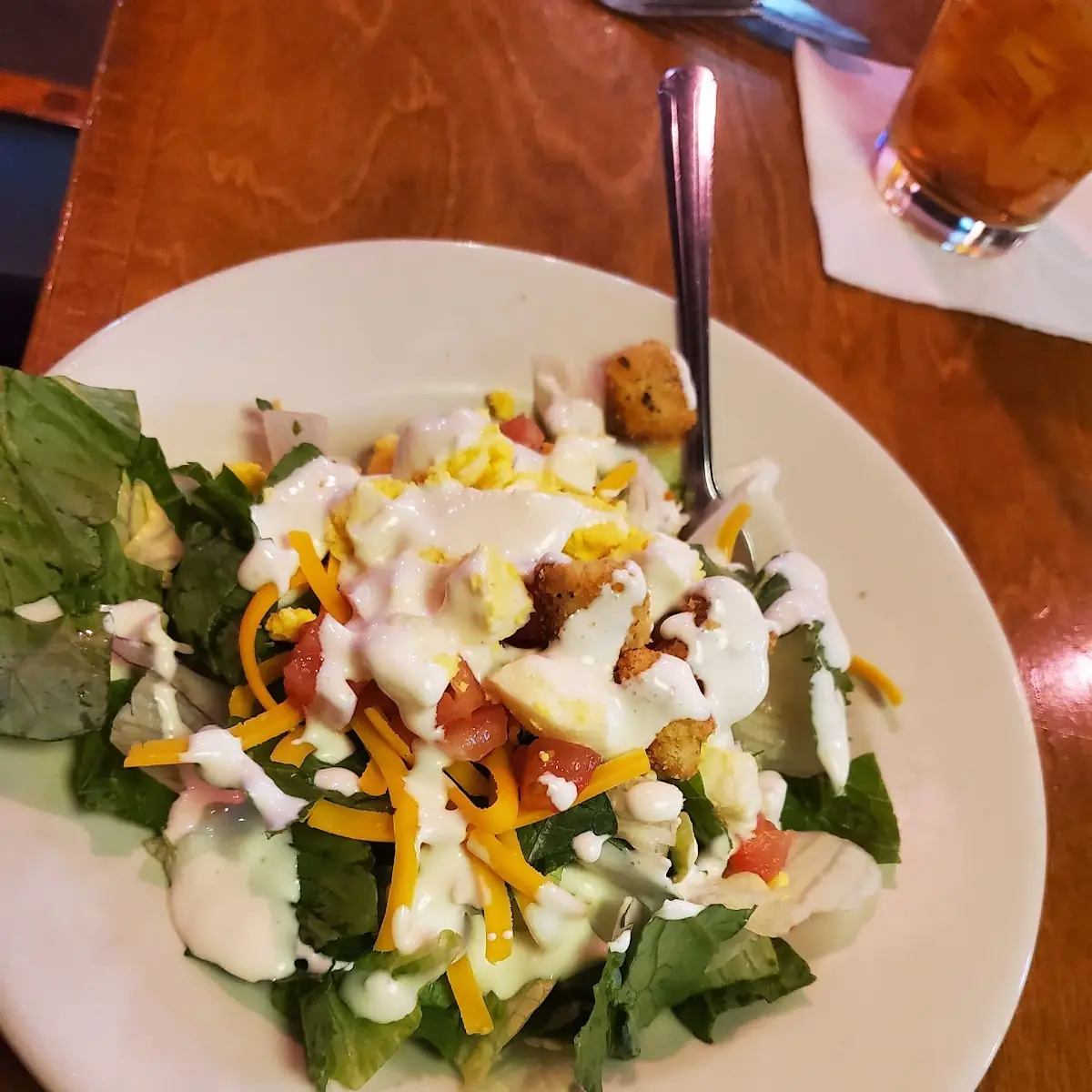 House Salad with Blue Cheese Dressing