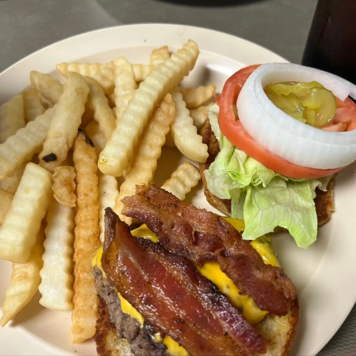 Bacon Cheeseburger with Fries