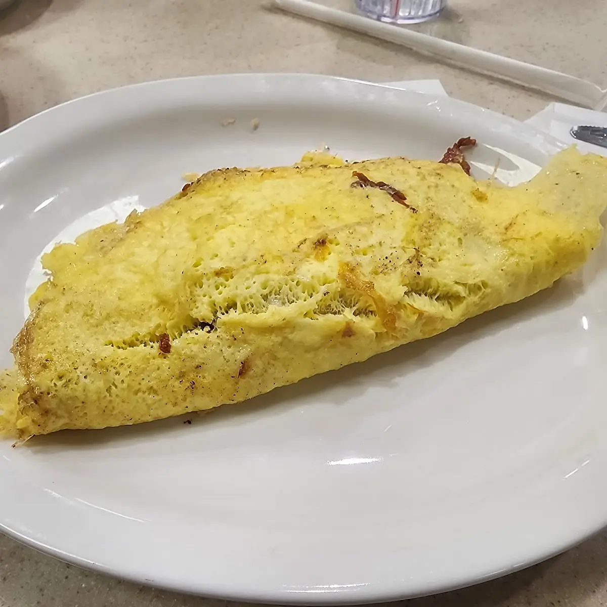 Sausage Bacon Swiss Omelette