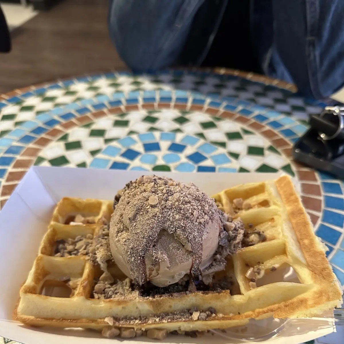 Mocha Crunch Waffle Sundae