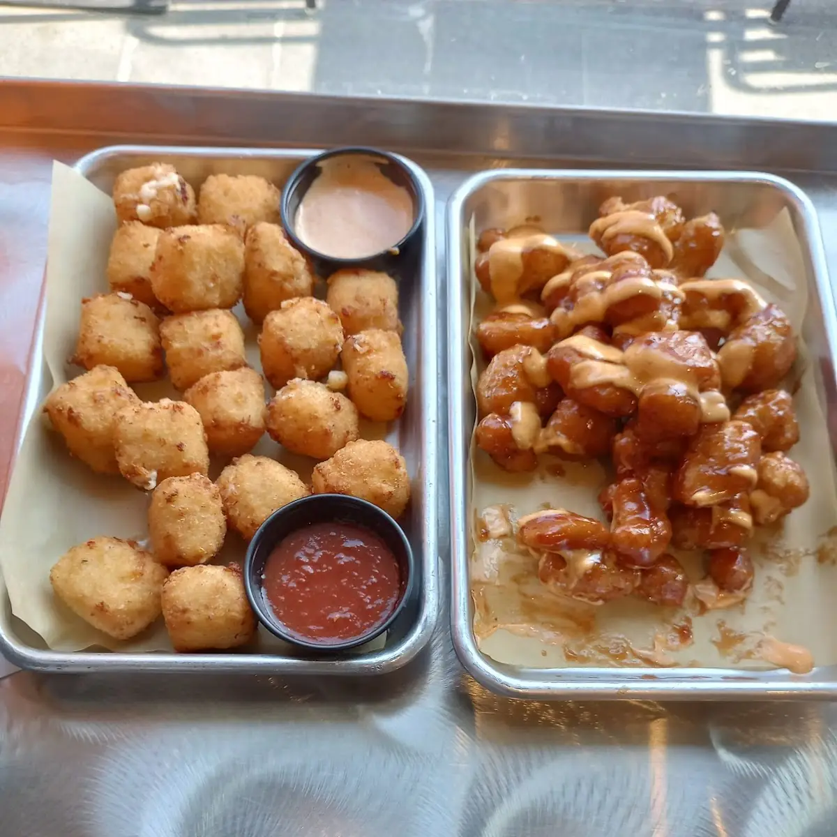 Matt’S Mac & Cheese Balls and BBQ Fried Cauliflower