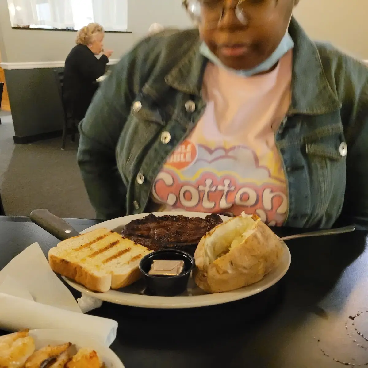T Bone Steak and Baked Potato and Texas Toast
