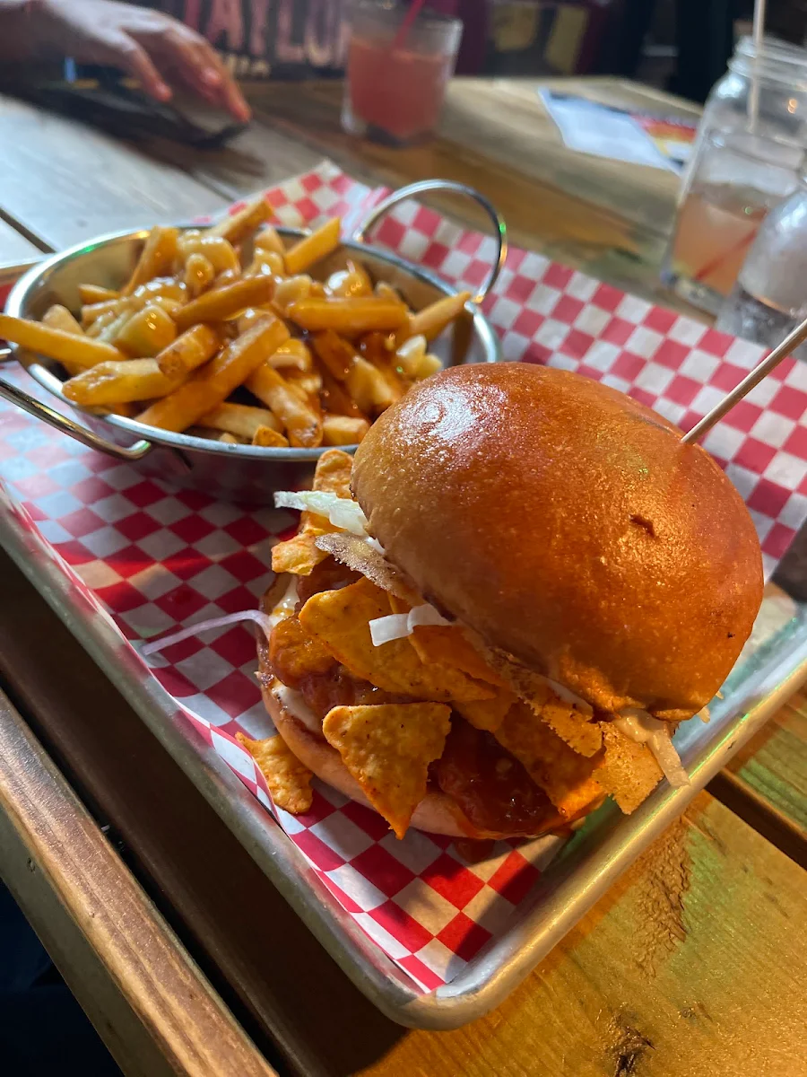 Hot Mess Chicken Burger