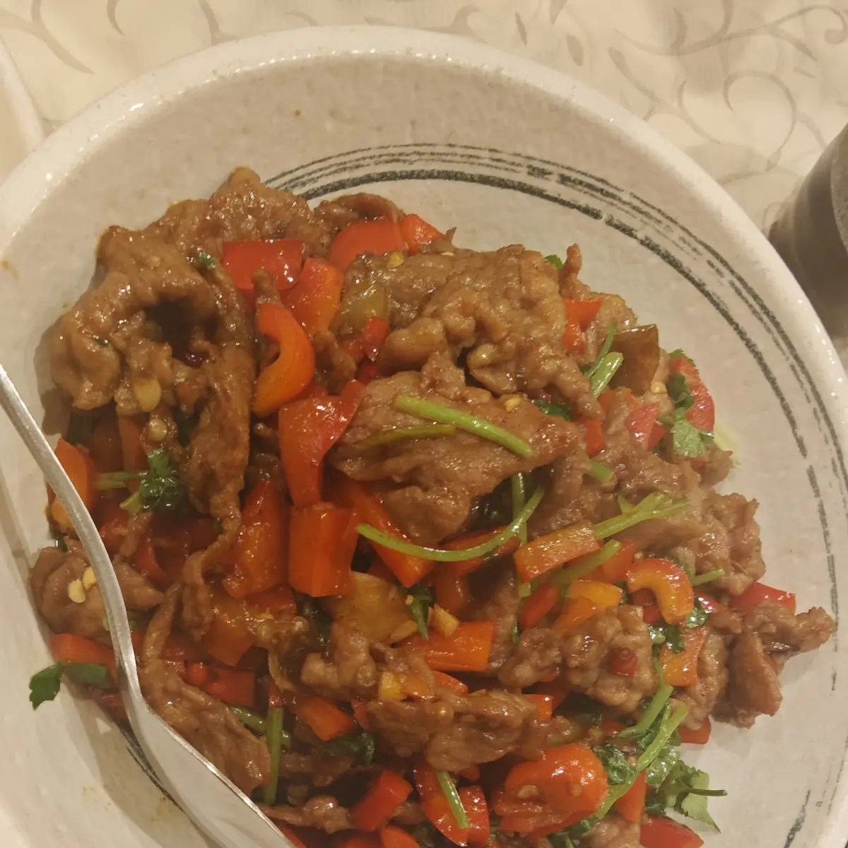 Spicy Beef Stir Fry with Rice