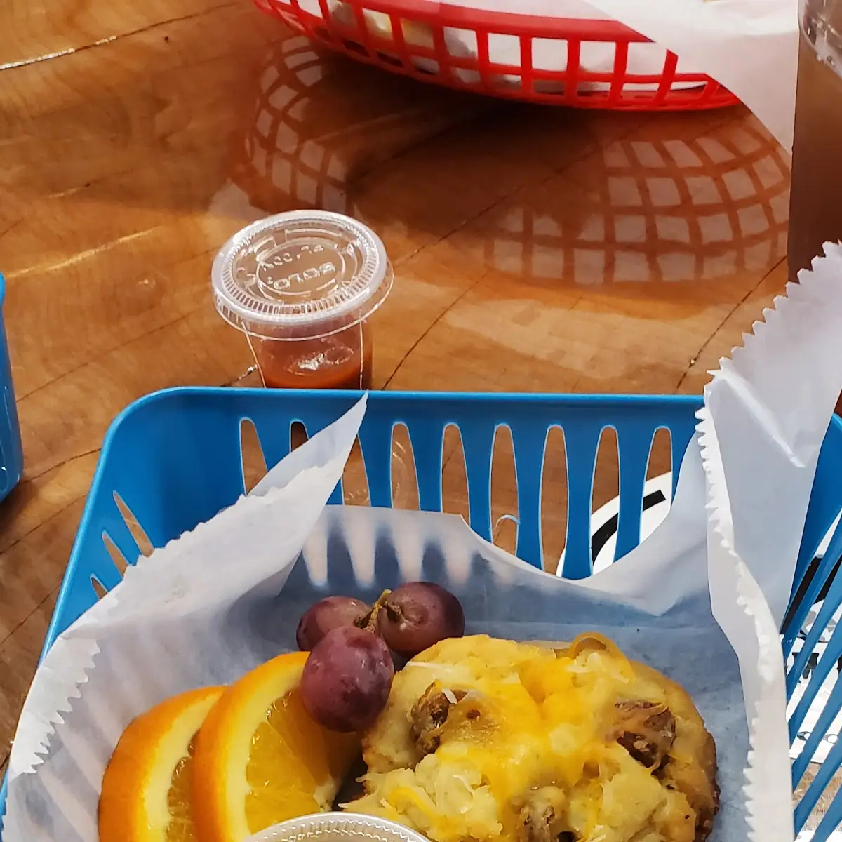 Sausage Biscuit and Scrambled Eggs