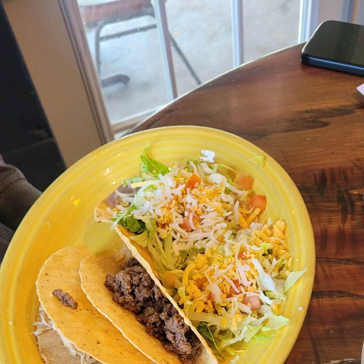 Crispy Chicken and Beef Taco Tostada