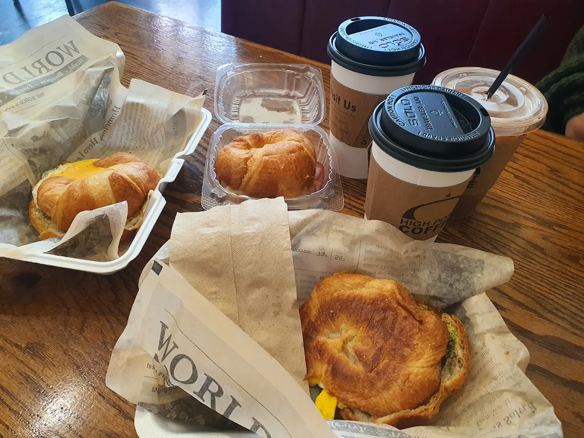 Egg and Avocado Croissant Sandwich