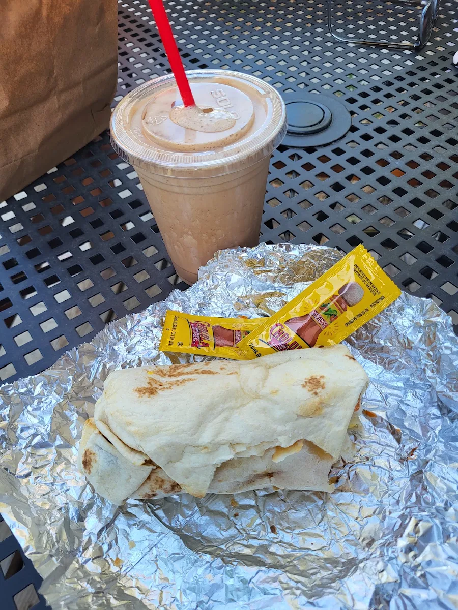 Frozen Mocha and Bacon Egg Cheese Burrito