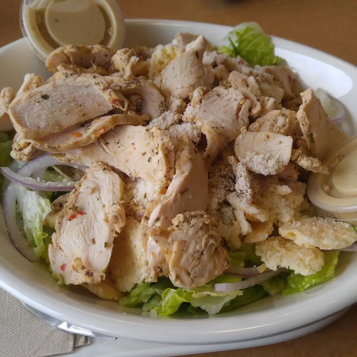 Chicken Caesar Salad with Extra Chicken