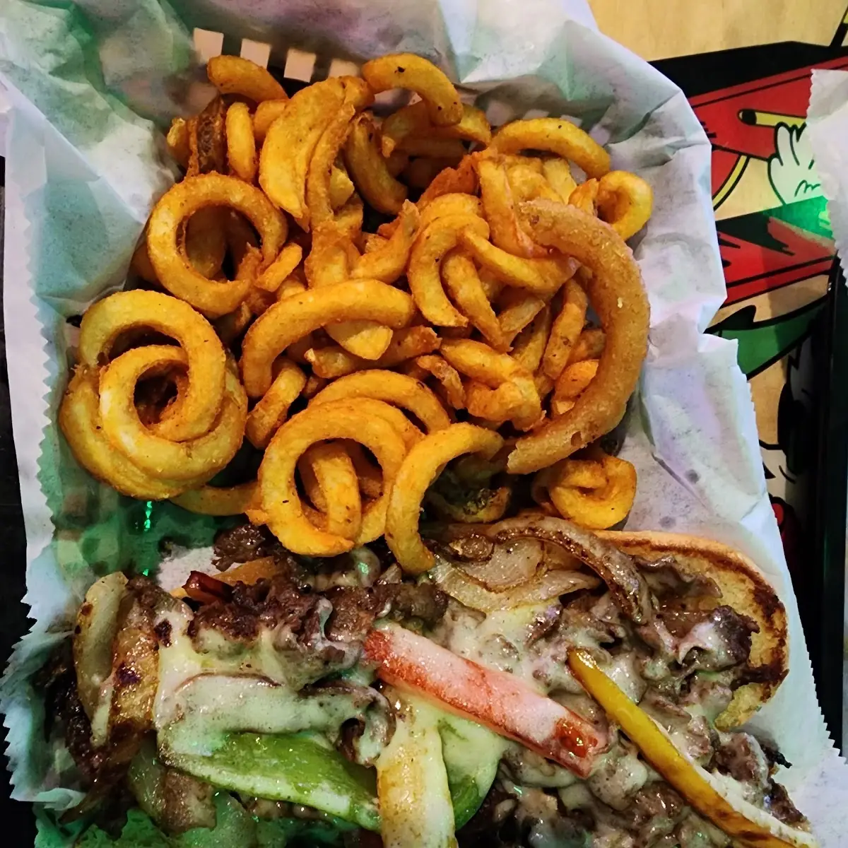 Philly Cheese Steak Curly Fries