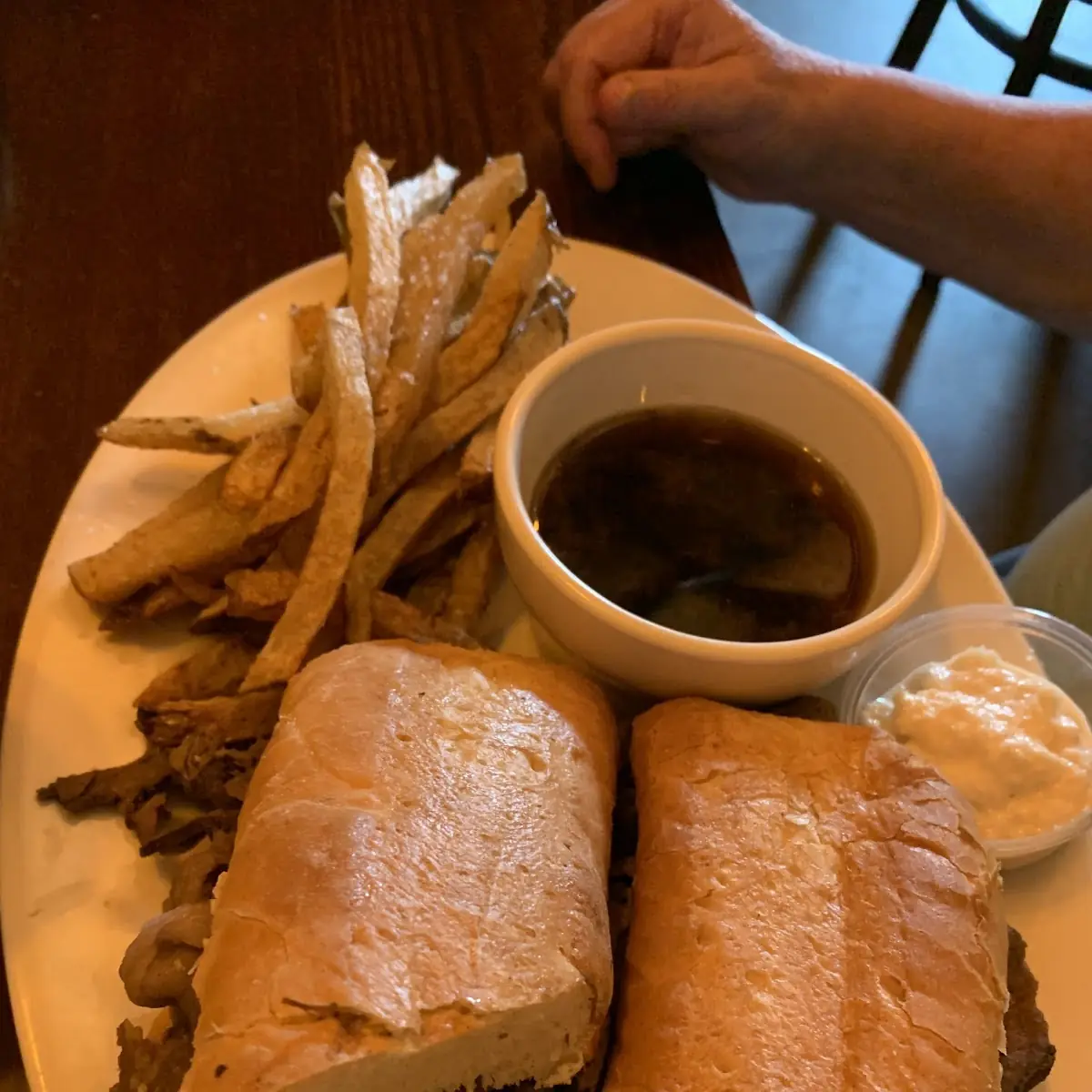 Prime Rib Dip with Fries
