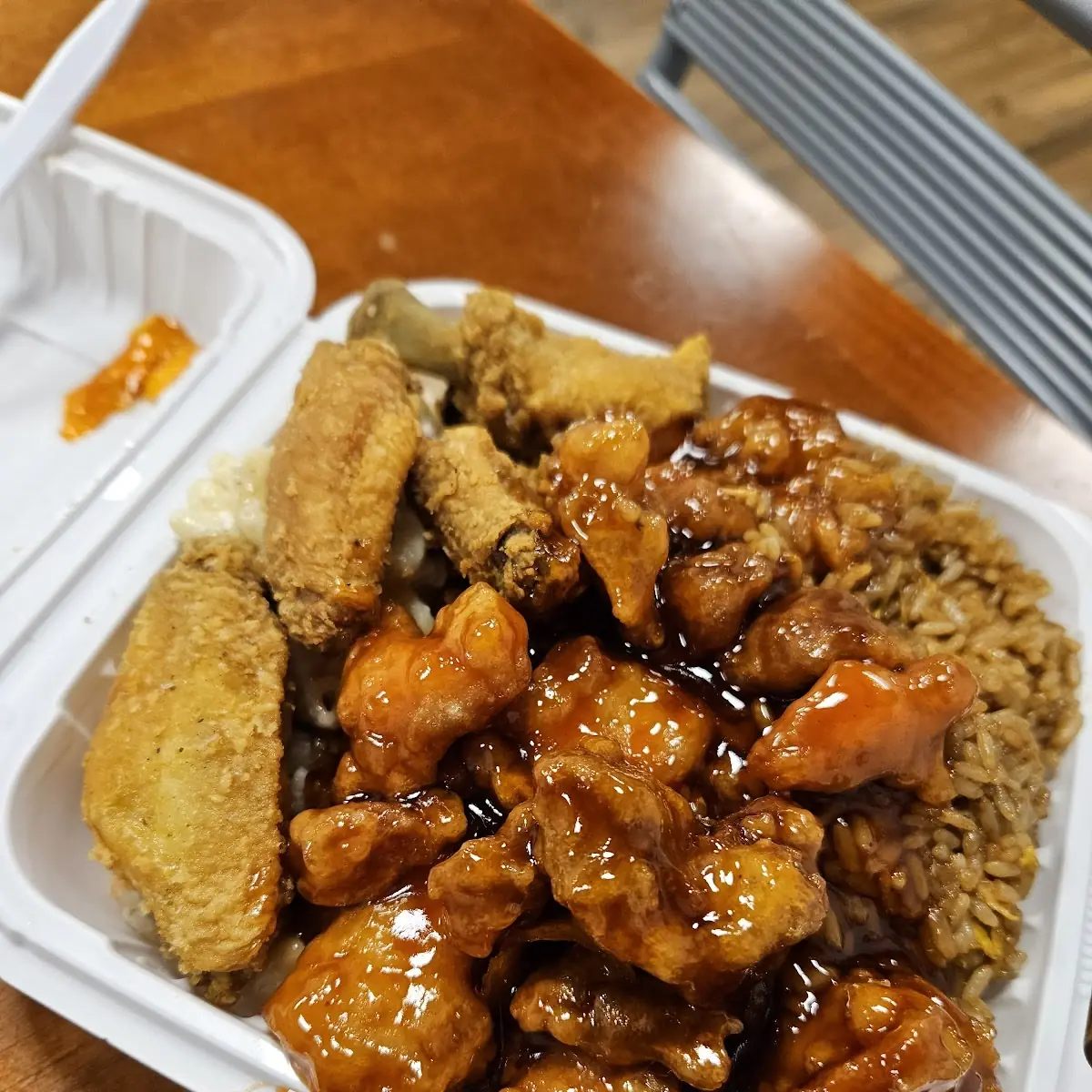 Orange Chicken with Fried Chicken Wings