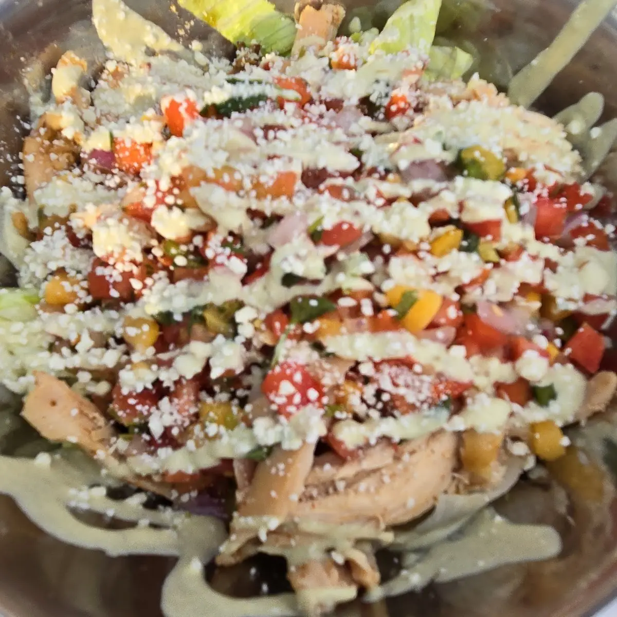 Rice Bowl with Pulled Chicken
