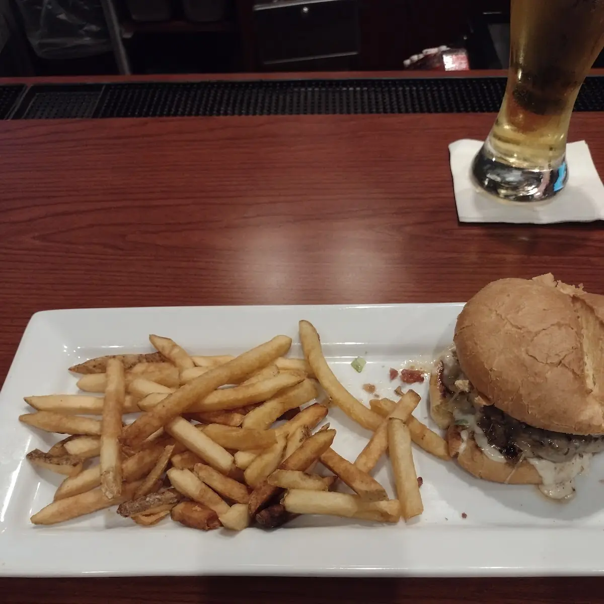 Mushroom Swiss Smash Burger