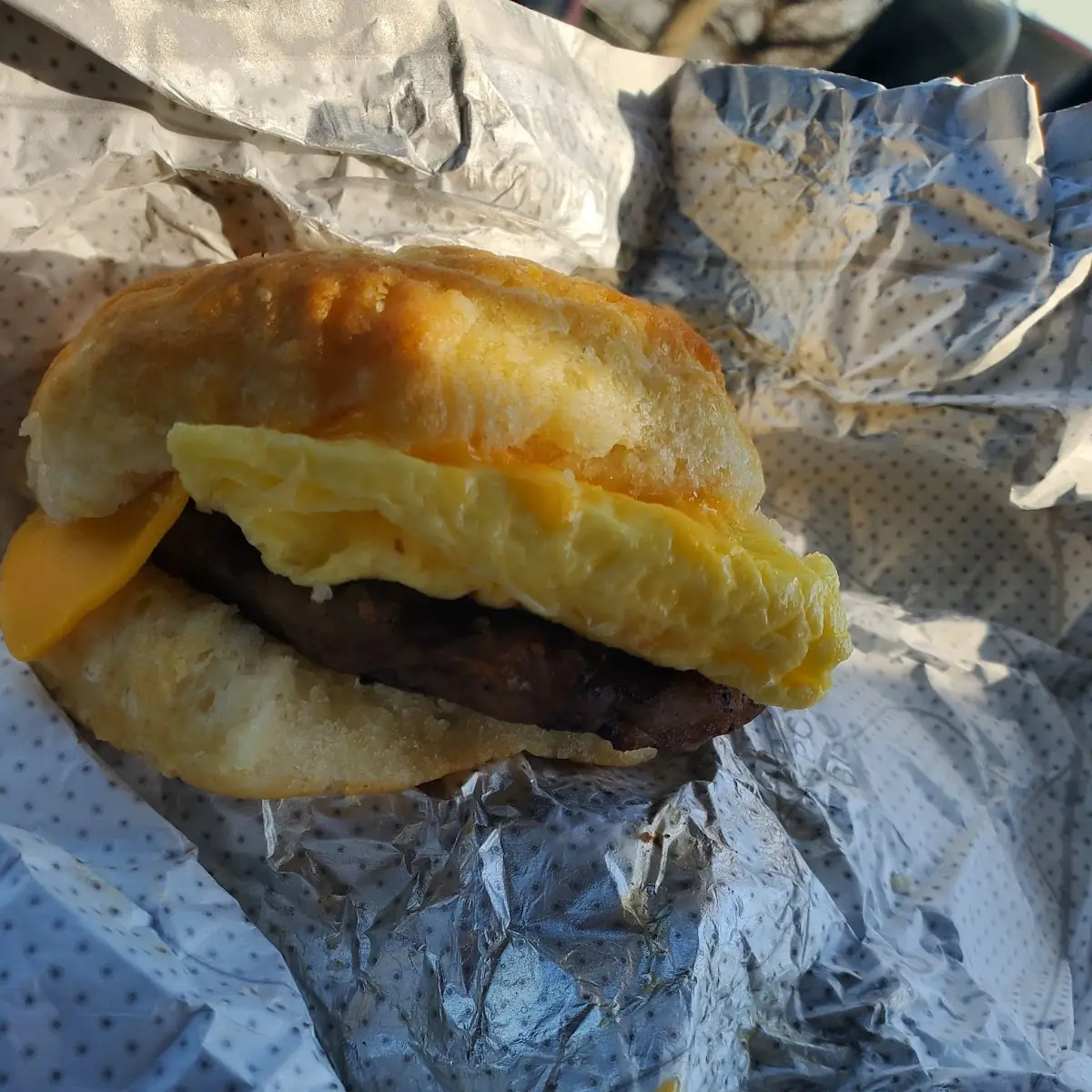 Egg Sausage Biscuit