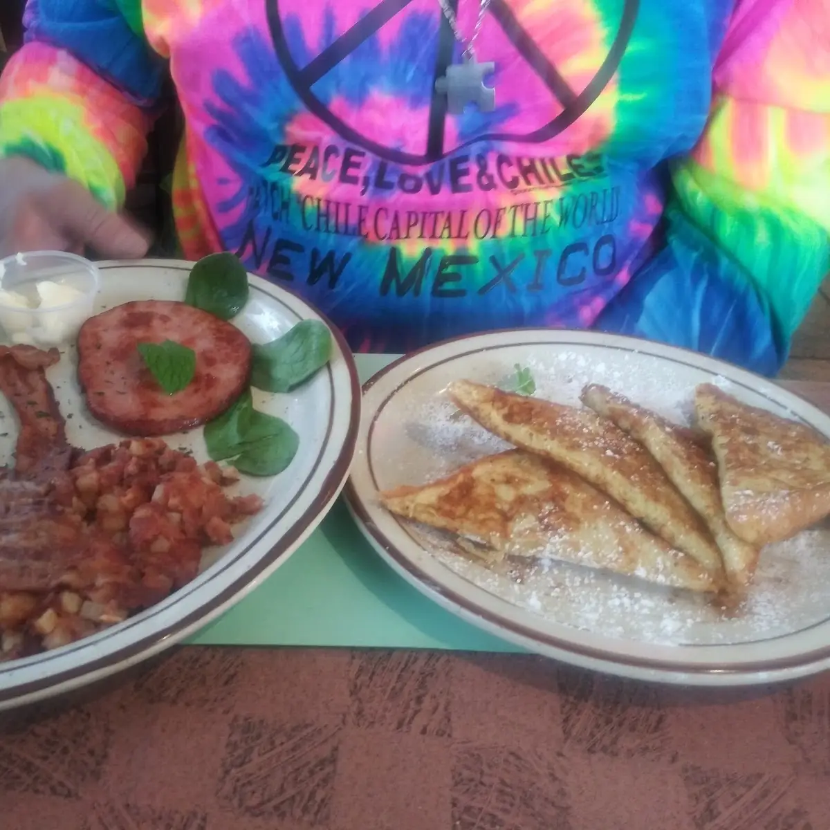 French Toast Bacon Sausage Ham Cornbeef Hash