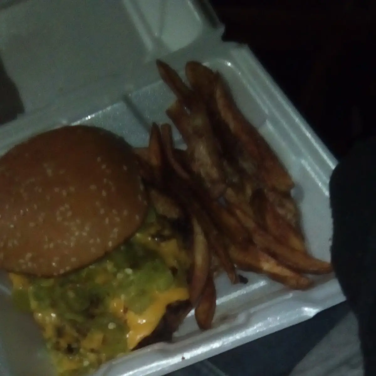 Green Chile Cheeseburger