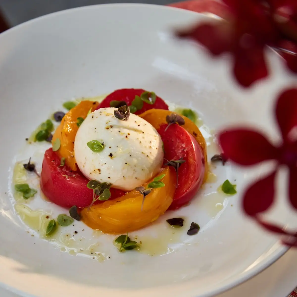 Burrata Tomates Et Basilic