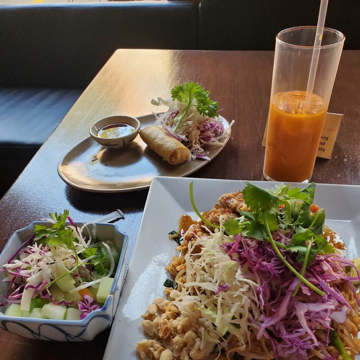 Spring Roll Cucumber Salad Crispy Duck Pad Thai