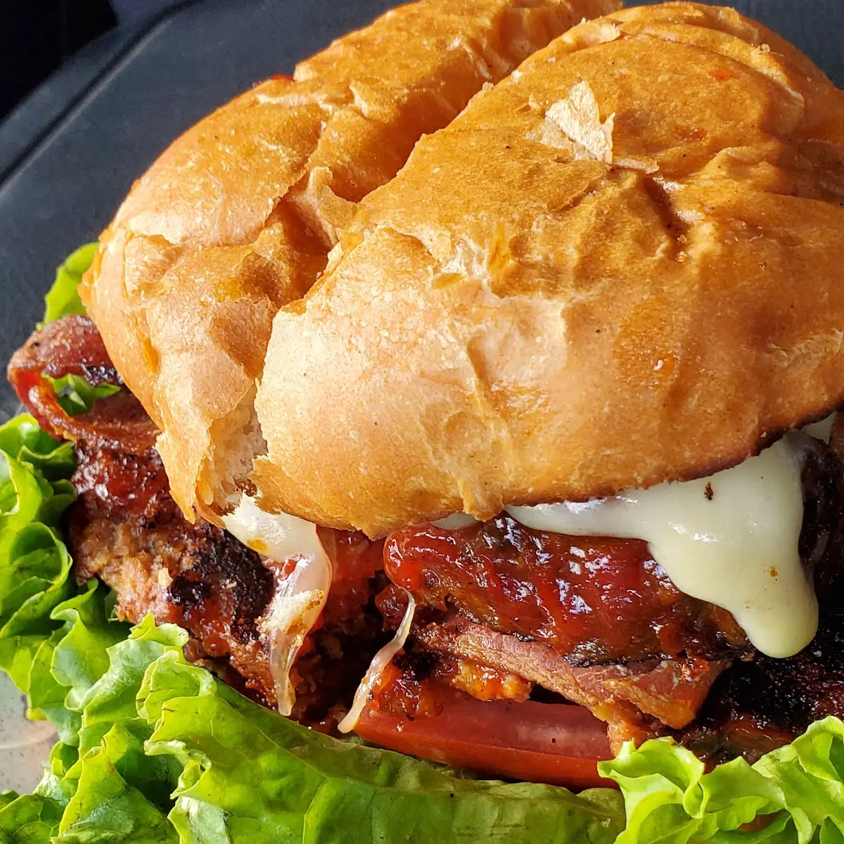 Bacon Cheeseburger Made with a Meatloaf