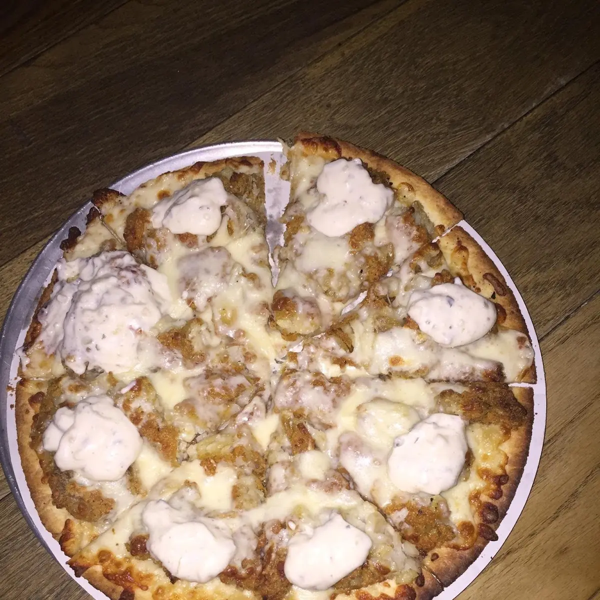 Fried Fish Pizza with Tarter Sauce
