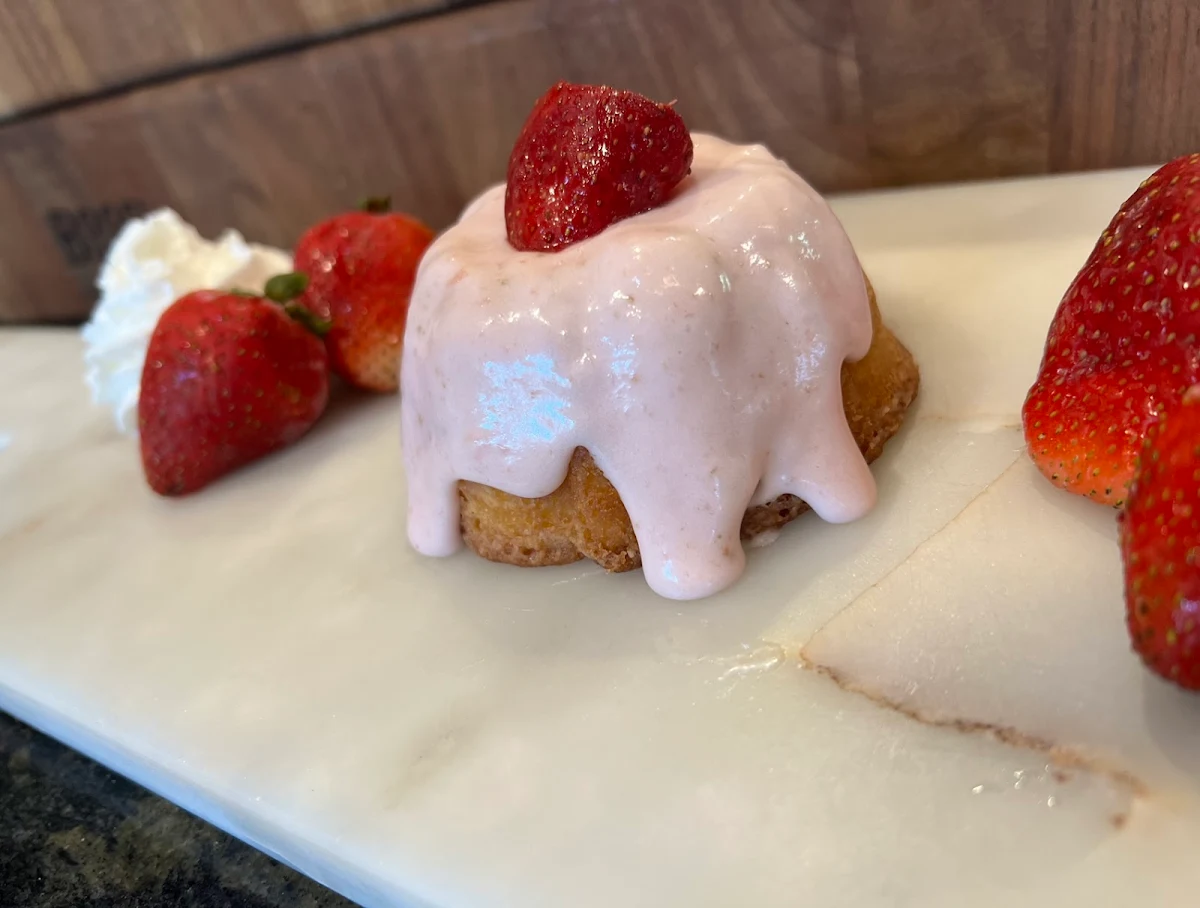 Strawberry Glaze Pound Cake