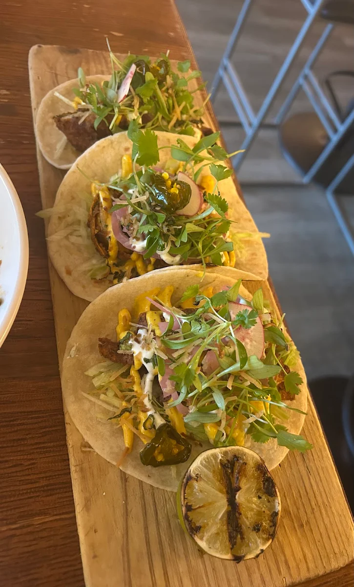 Curry Fried Chicken Tacos