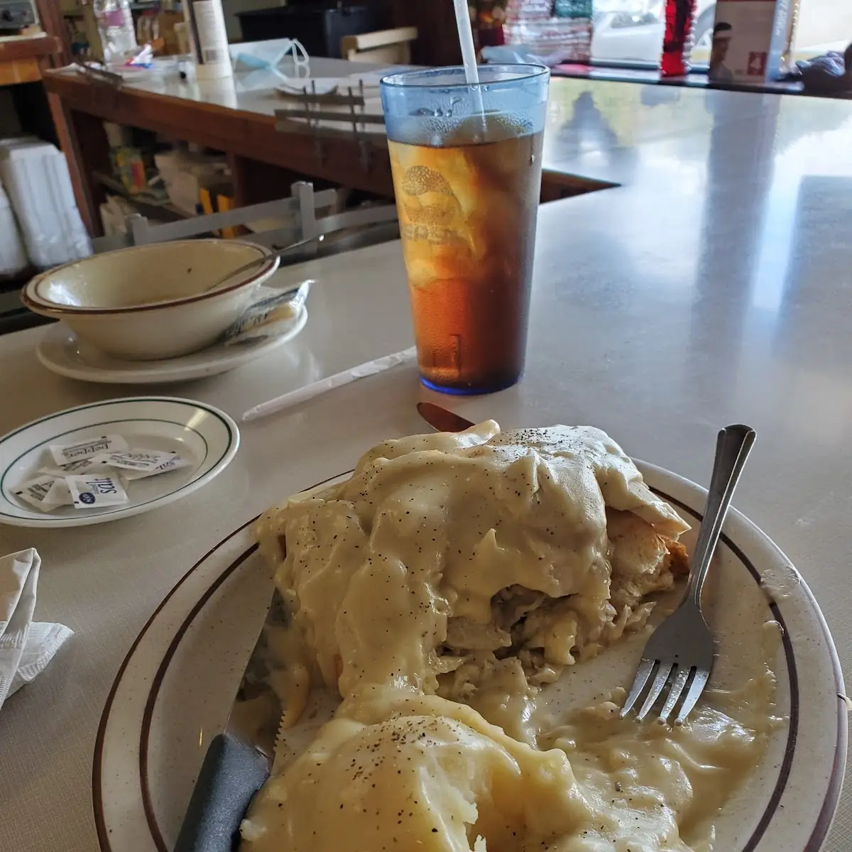 Mashed Potatoes with Gravey and Turkey