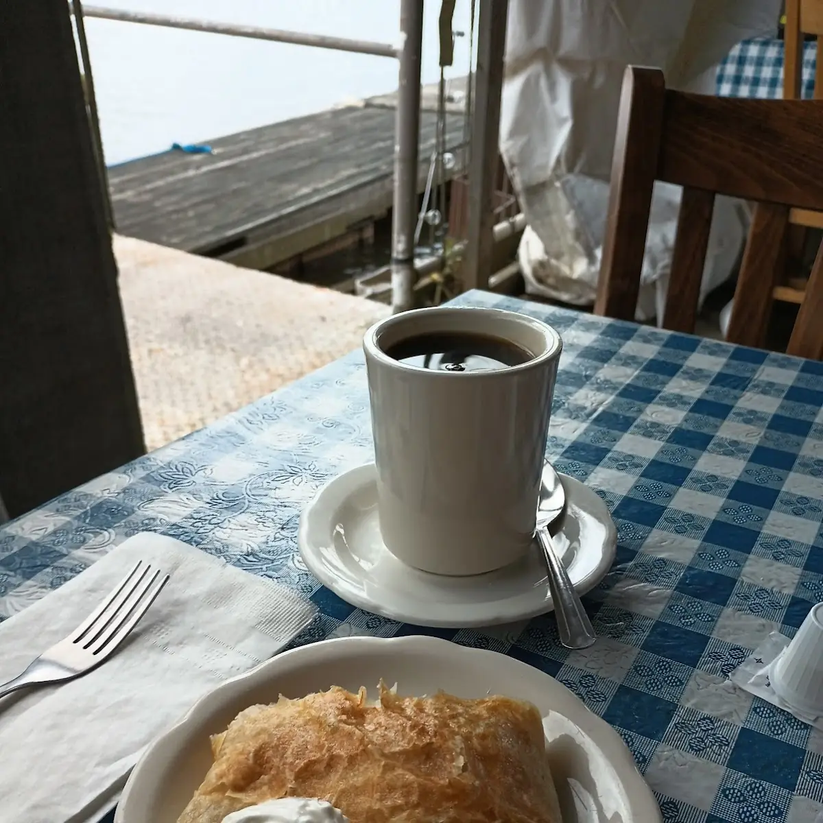Freshly Made Apple Strudel Ala Mode Coffee