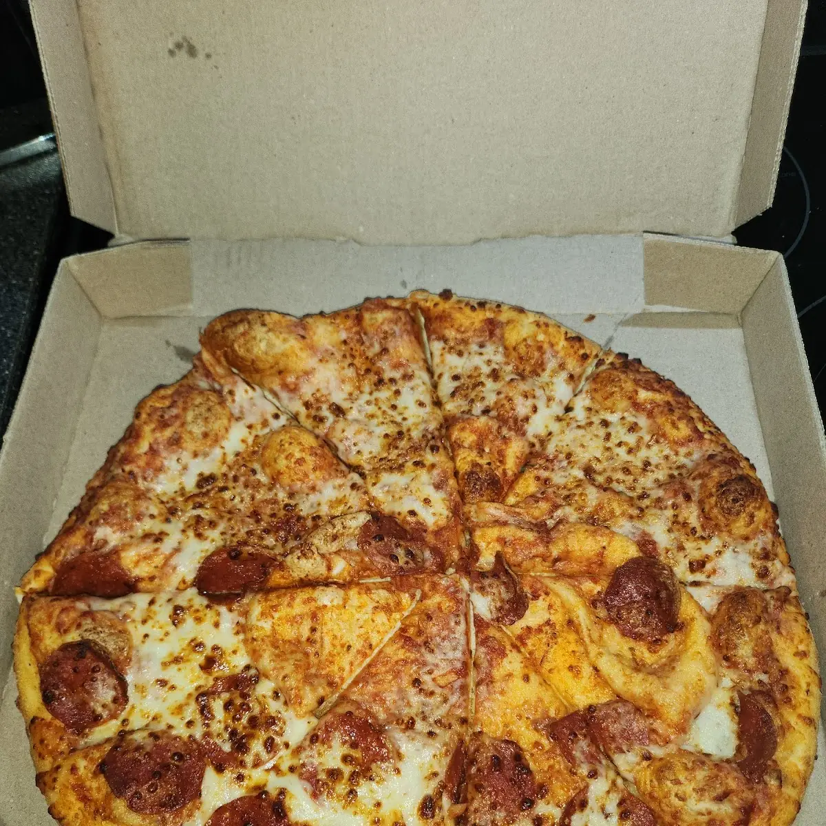 Extra Cheese Pizza Half Peperoni