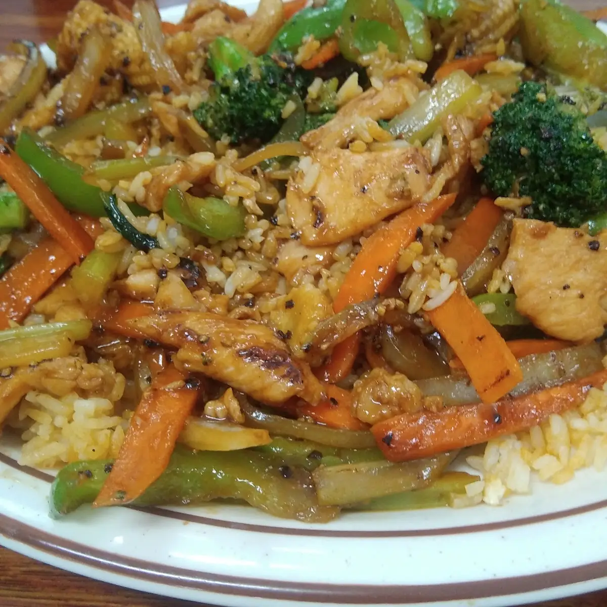 Black Pepper Chicken Fried Rice