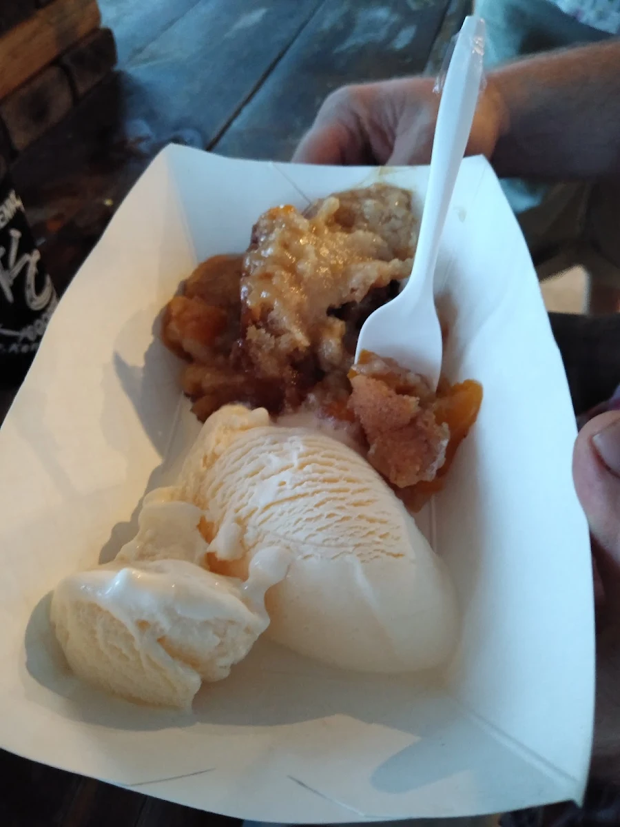 Peach Cobbler and Ice Cream Dream