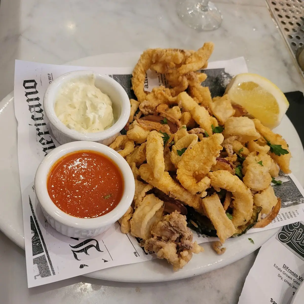 Fried Calamari with Dipping Sauces
