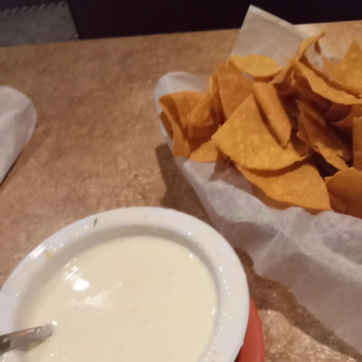 Cheese Dip and Tortilla Chips